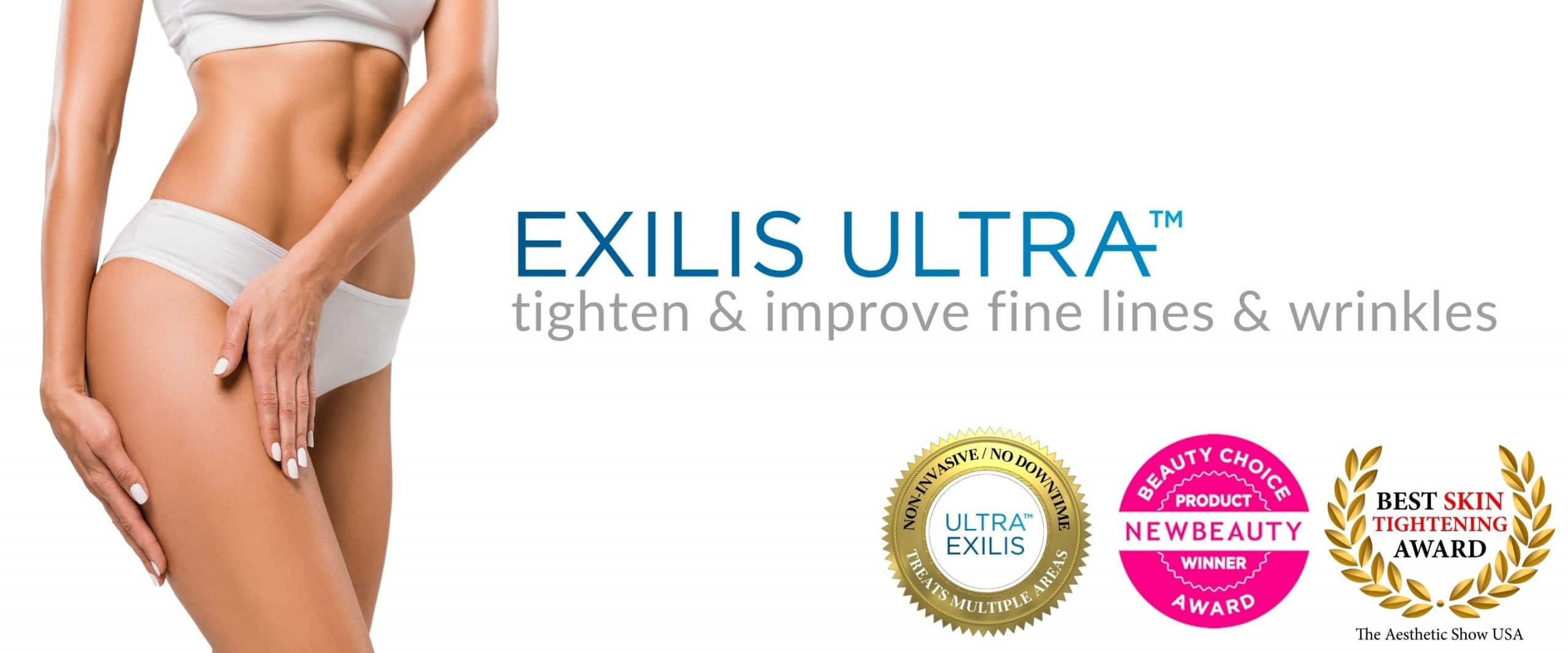 slim toned body of a woman with Exilis ULTRA